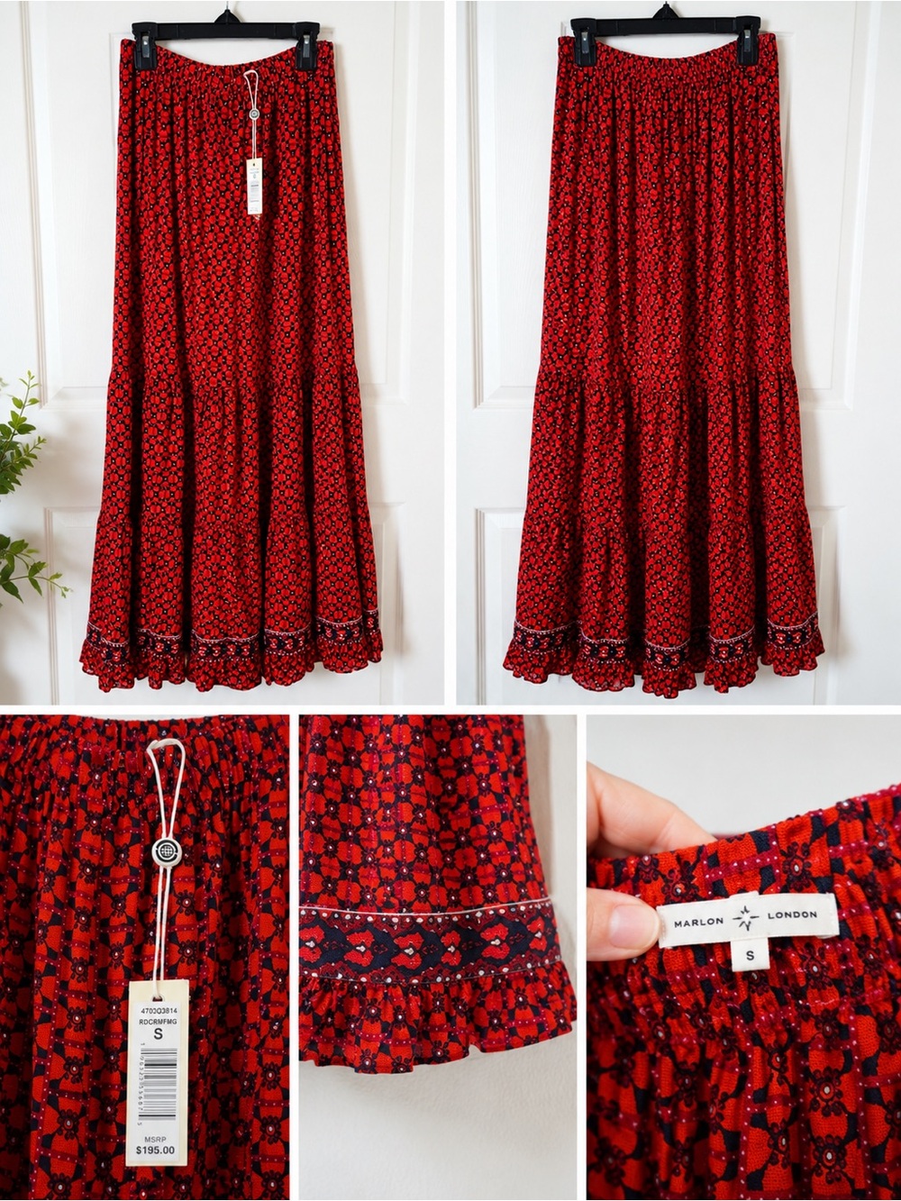 New With Tags Max Studio London Tiered Maxi Skirt ✨ - Picture 3 of 6